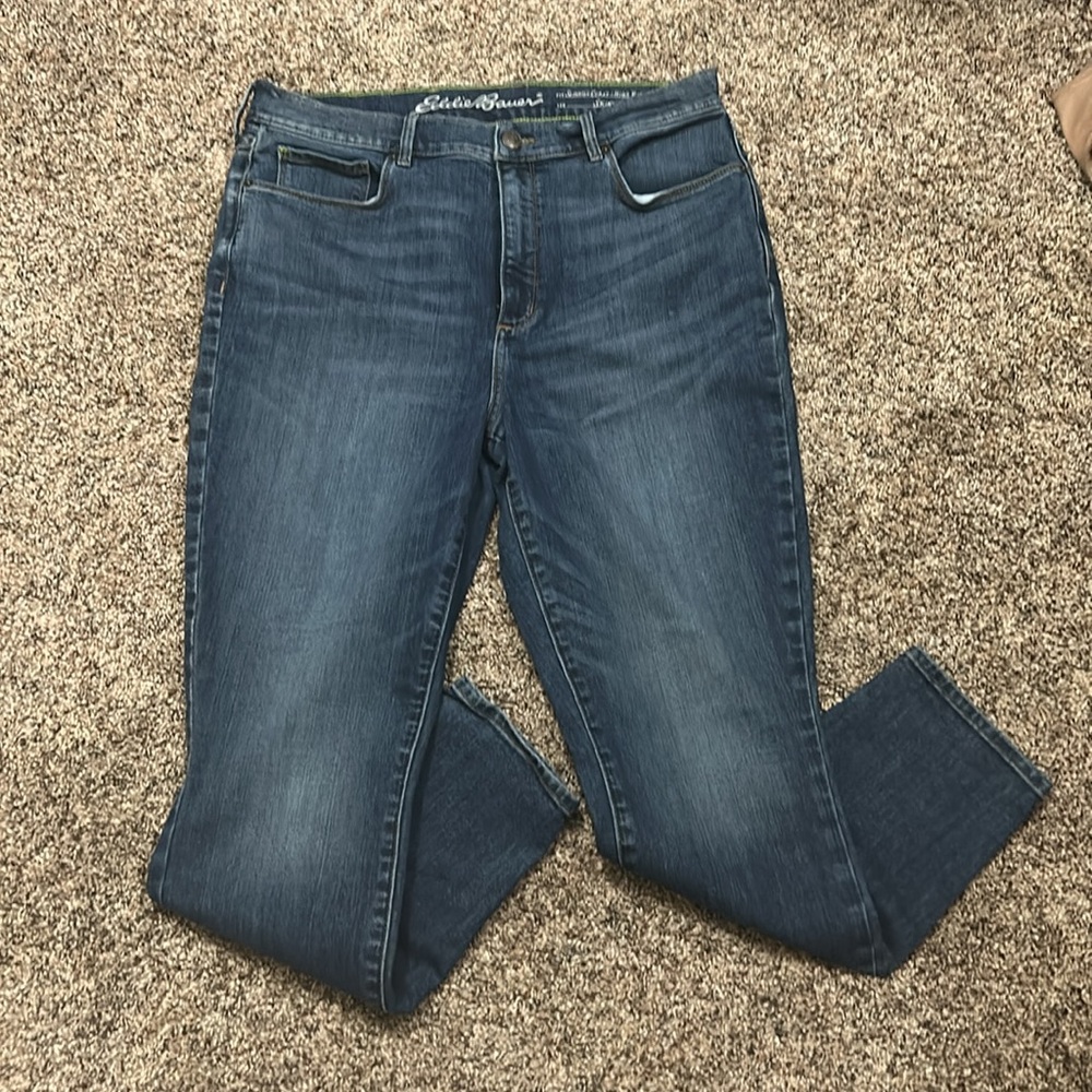 Eddie Bauer Slightly Curvy High Rise Skinny Fit Jeans Size 14